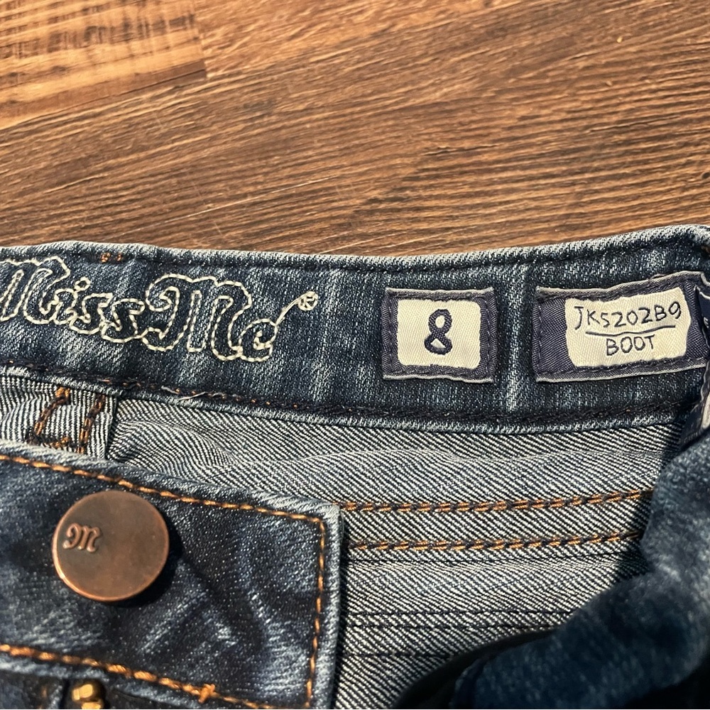 Miss Me Girls Dark Blue Bootcut Jeans